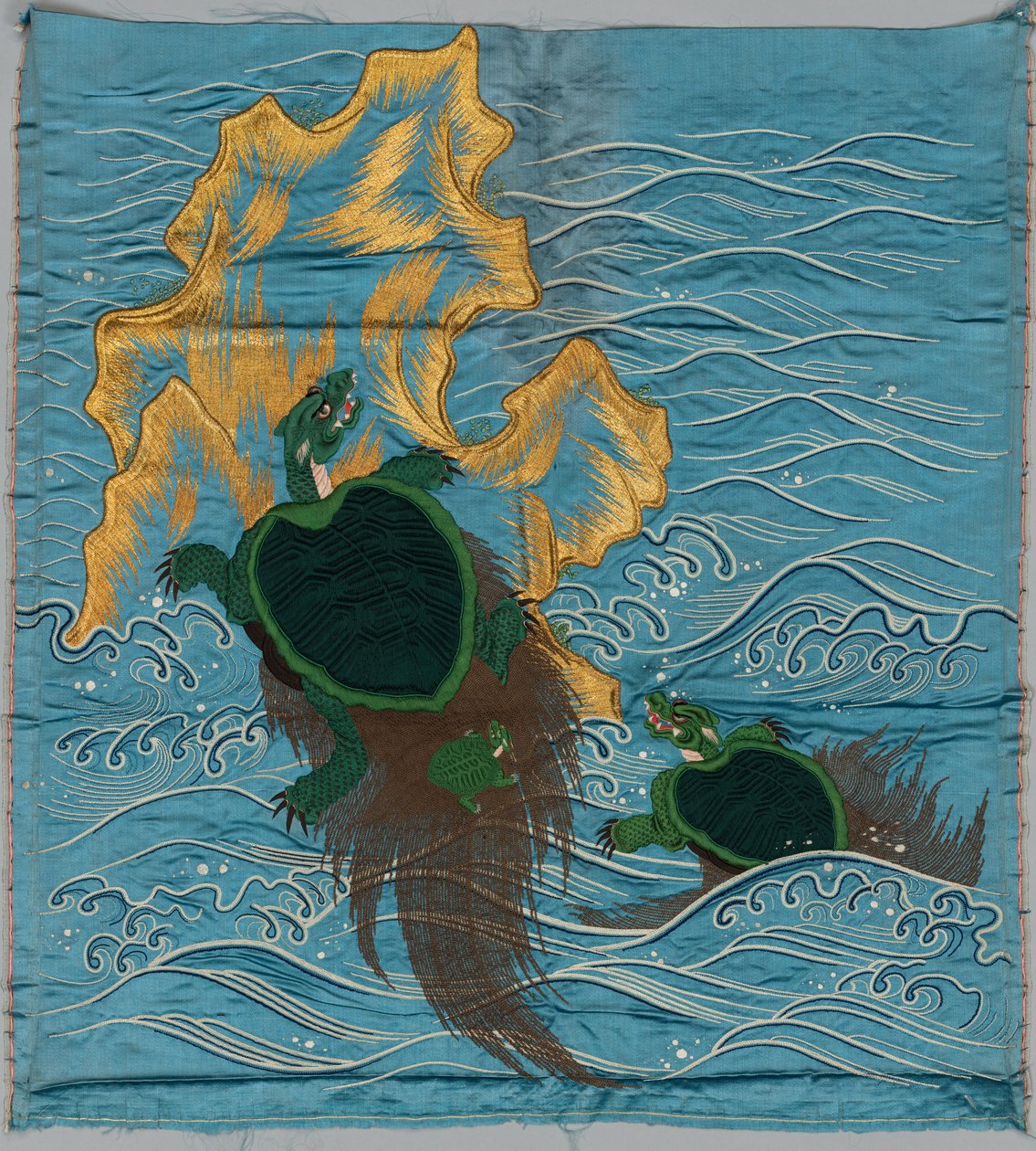 Broderad Fukusa, sent 1800-tal-tidigt 1900-tal. av Unbekannt
