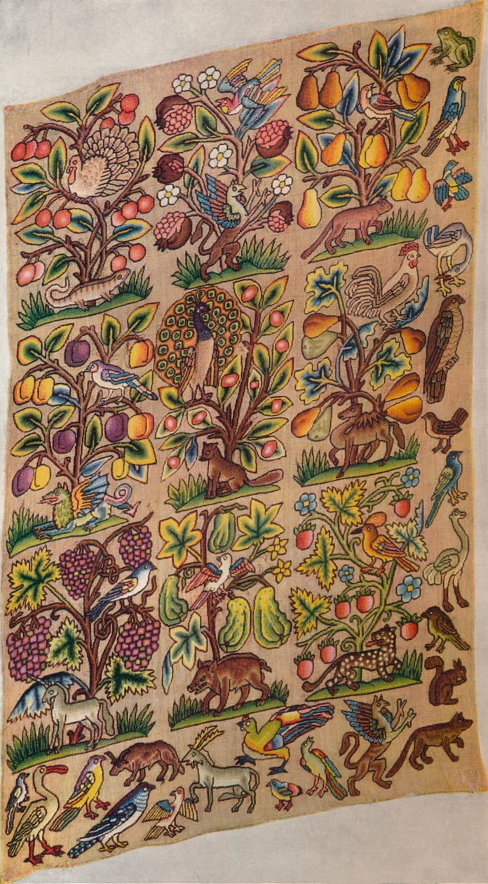 Broderad panel, c1600, 1929 av Unbekannt