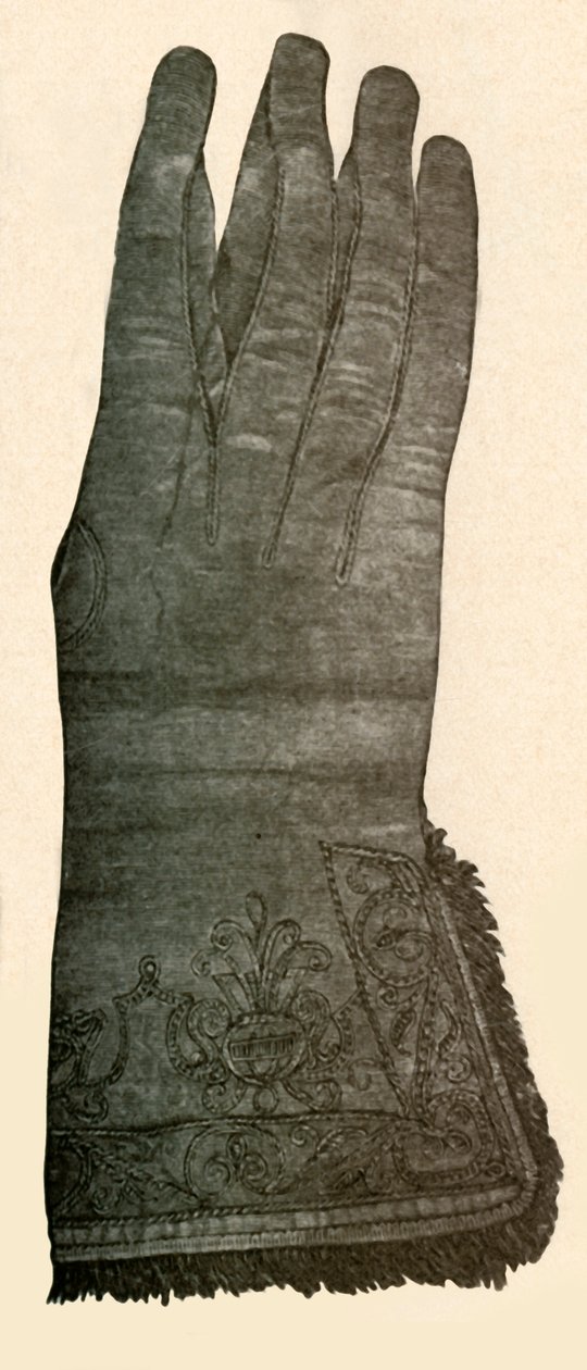 Broderad handske, 1600-talet, 1937. av Unbekannt