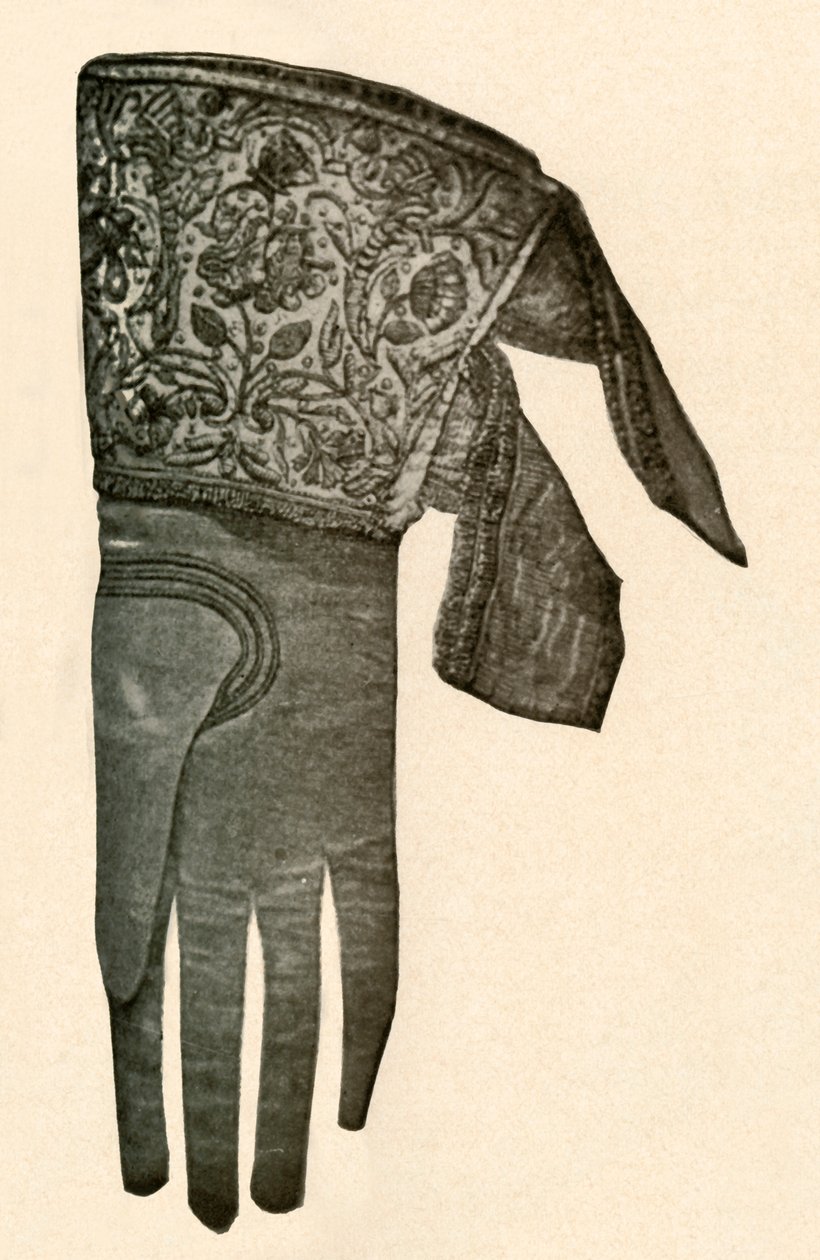 Broderad handske, 1600-talet, 1937. av Unbekannt