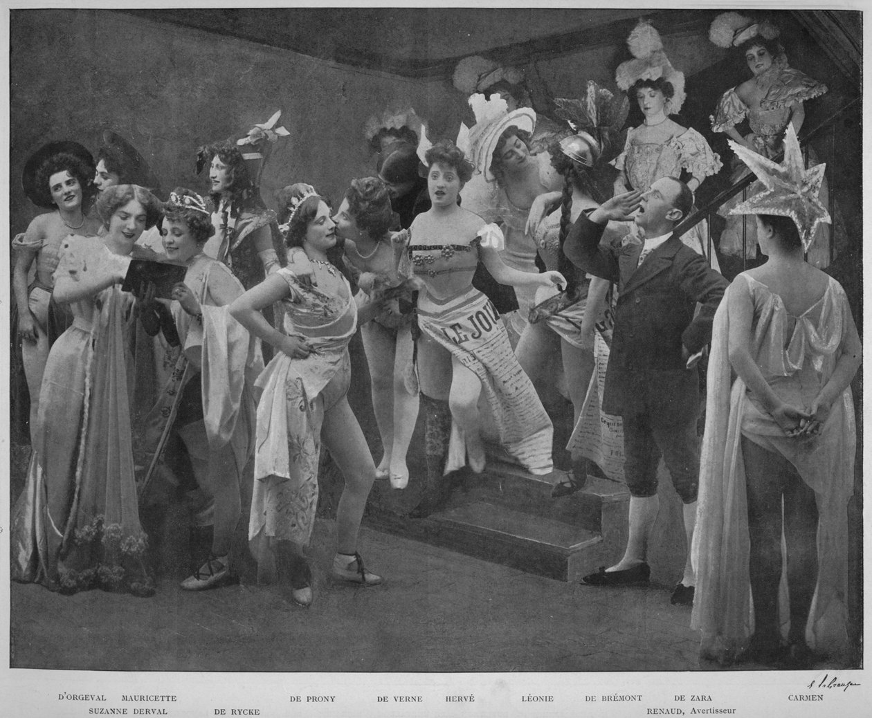 På scen för de tre!, 1900 av Unbekannt