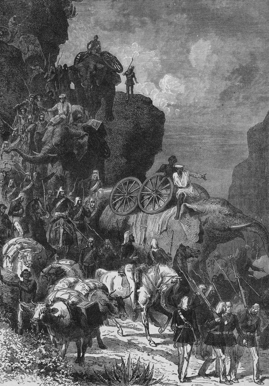 Engelska armén på mars i Abessinien, c1880 av Unbekannt