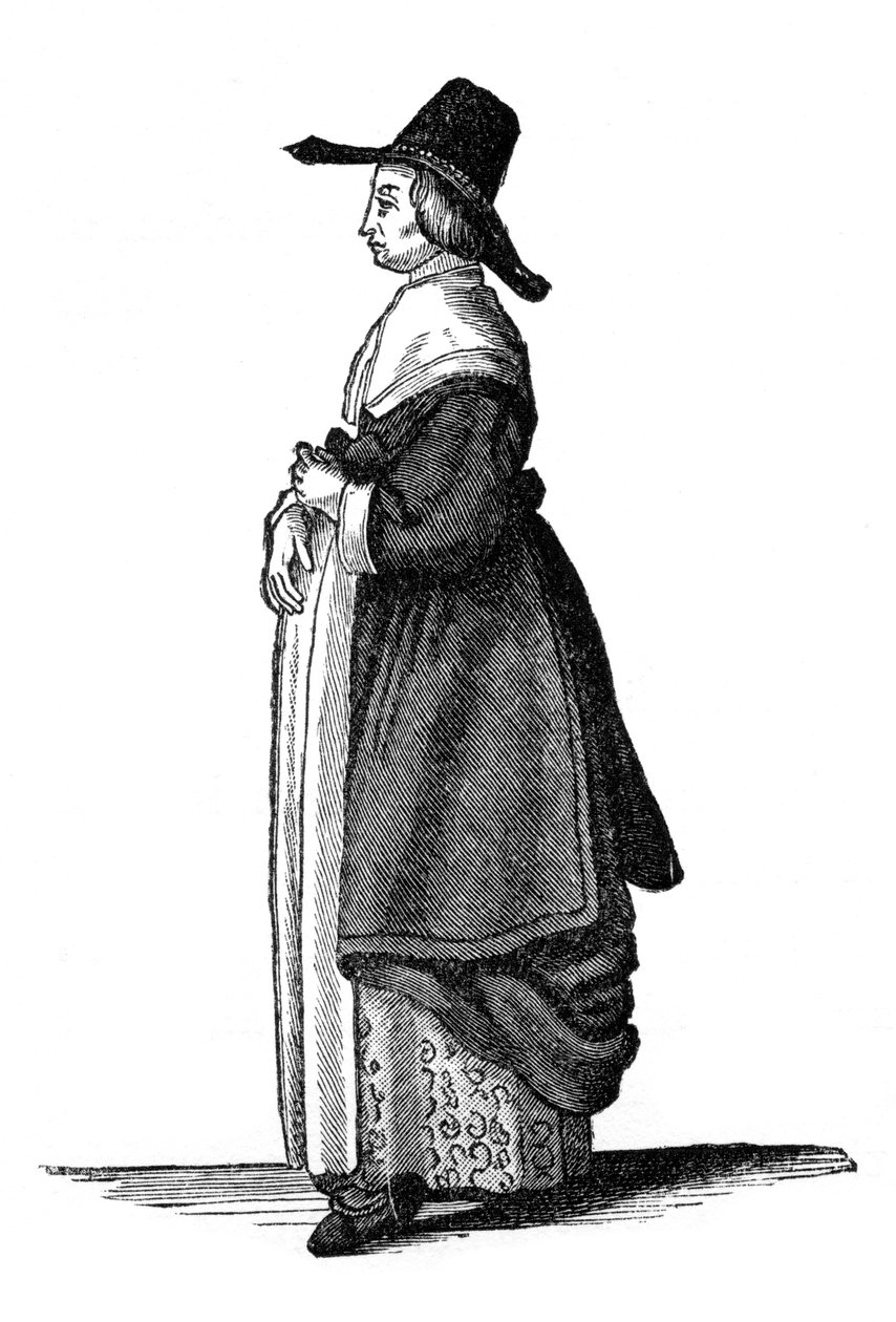 Engelsk handelsmans hustru, 1649, 1910 av Unbekannt