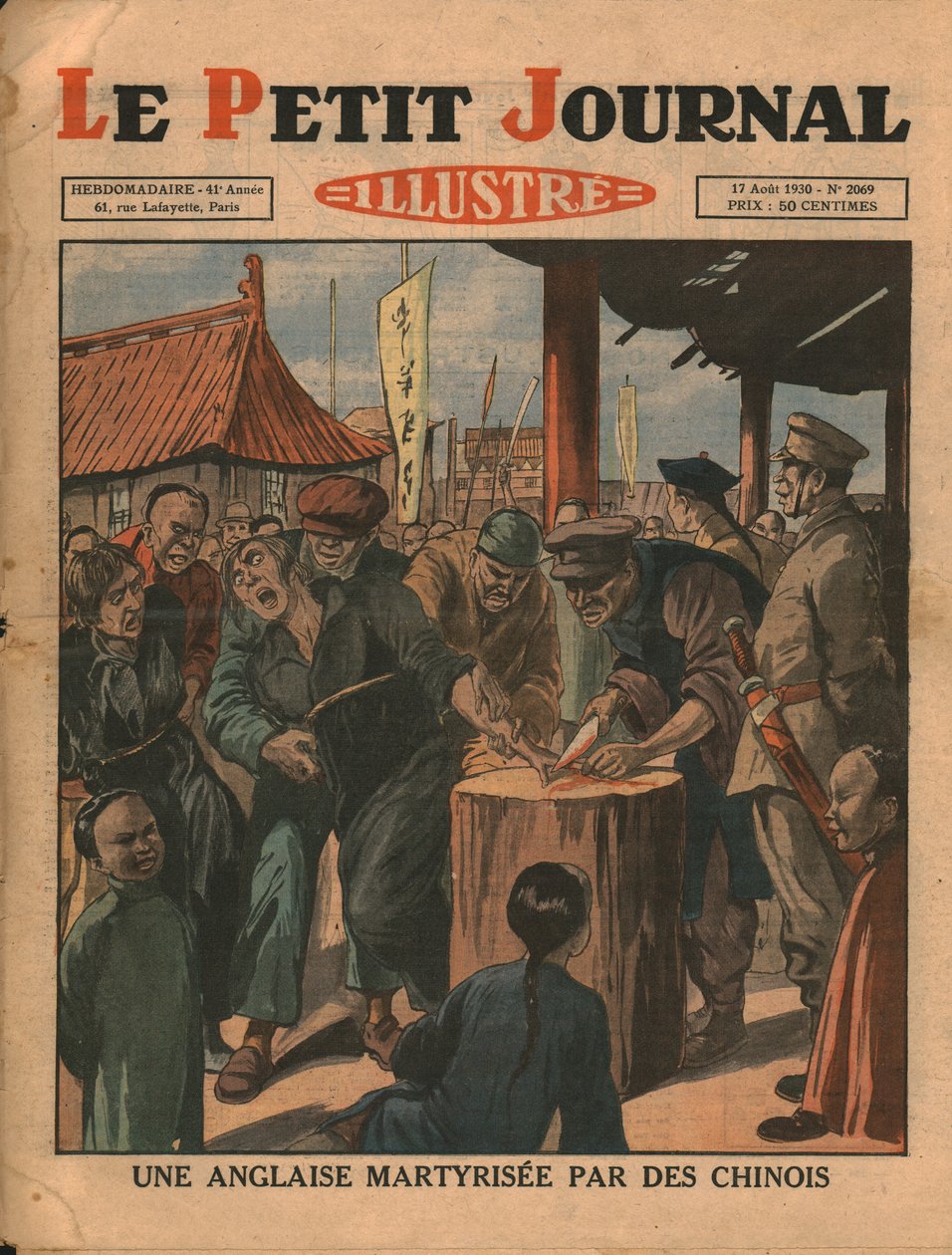 Engelsk kvinna martyrad av kineserna, 1930. av Unbekannt
