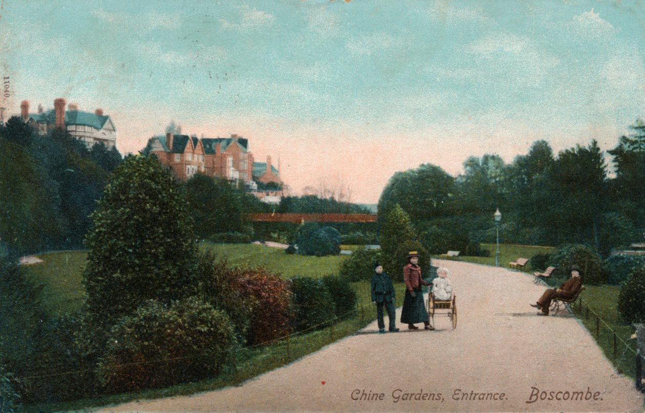 Ingång till Chine Gardens, Boscombe, Dorset, c1905 av Unbekannt