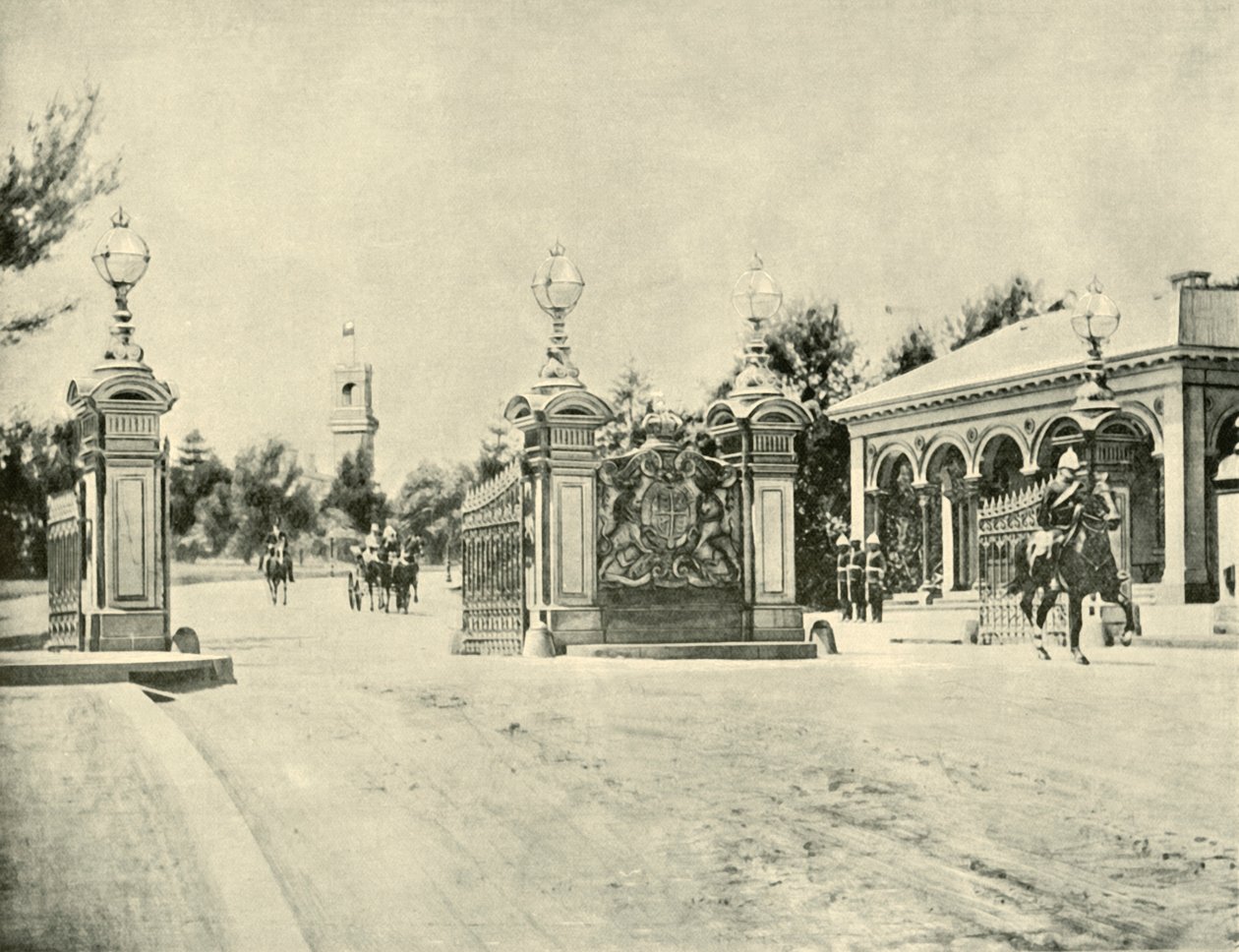 Ingången till Government House, Melbourne, 1901. av Unbekannt