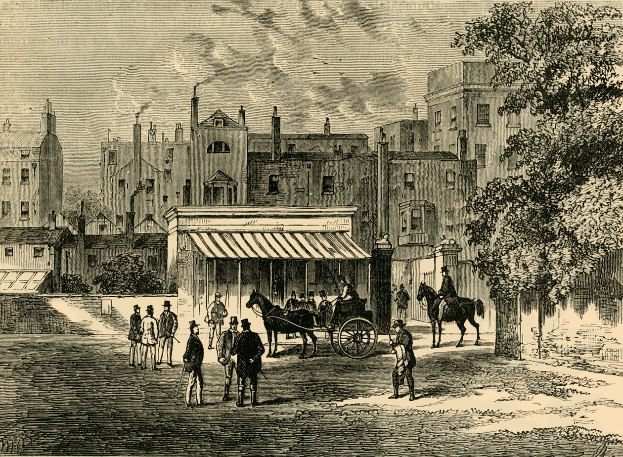 Ingången till Old Tattersalls., c1876. av Unbekannt