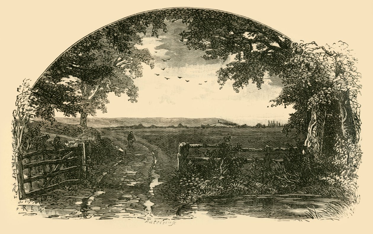 Ingången till Sedgemoor från Chedzoy, 1898. av Unbekannt