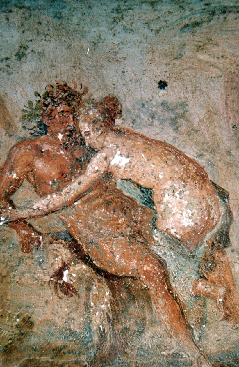 Erotisk väggmålning, Pompeji, Italien av Unbekannt