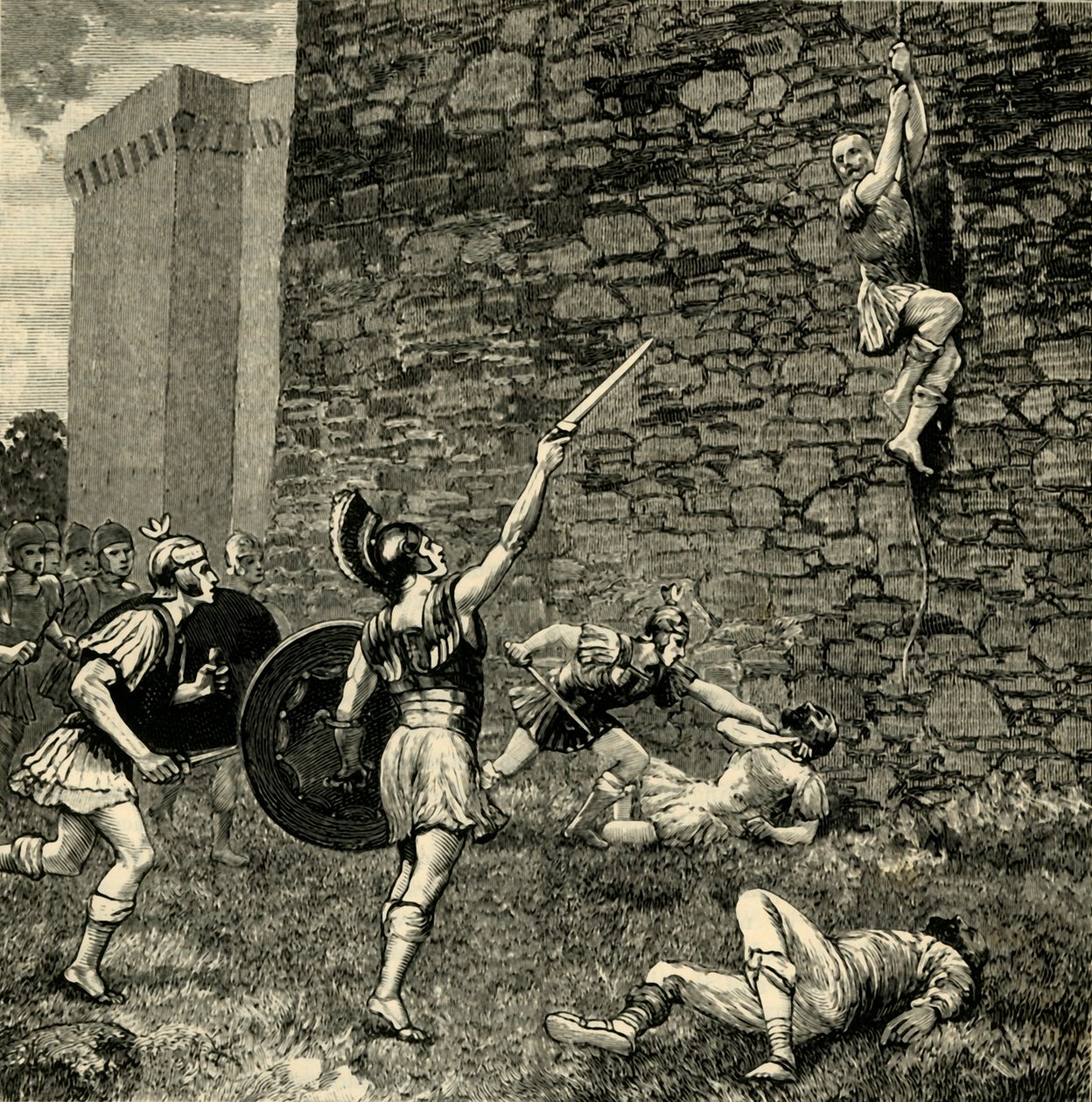 Marius den yngres flykt i Praeneste, 1890. av Unbekannt