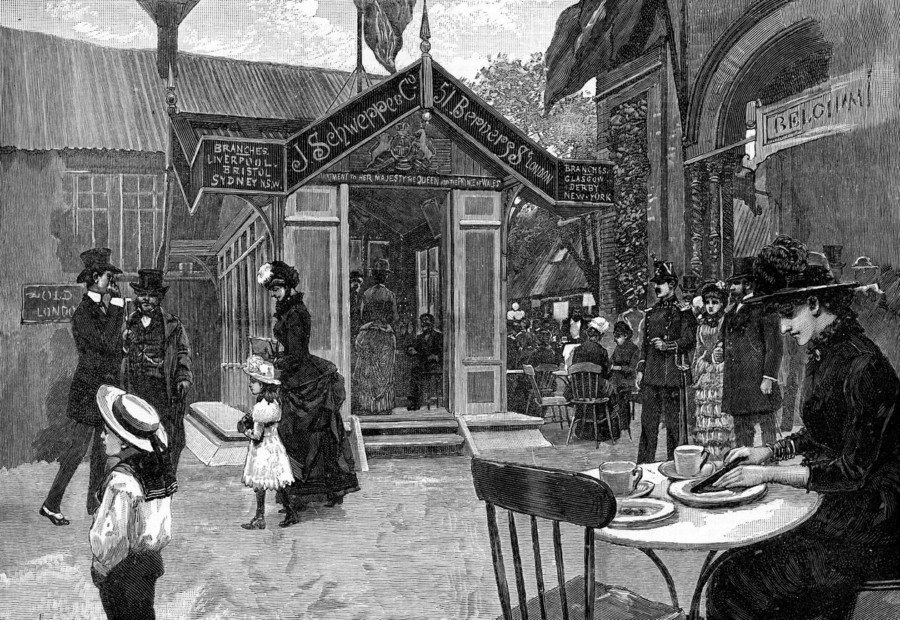 Exteriör kaféscen, 1800-talet av Unbekannt