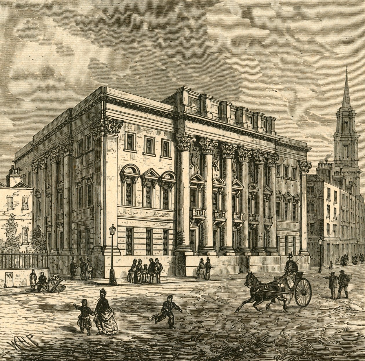 Exteriör av Goldsmiths Hall, 1897. av Unbekannt