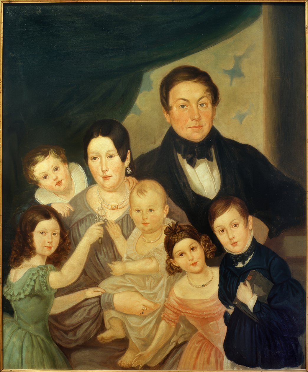 Familjeporträtt av Johann von Liebieg av Unbekannt