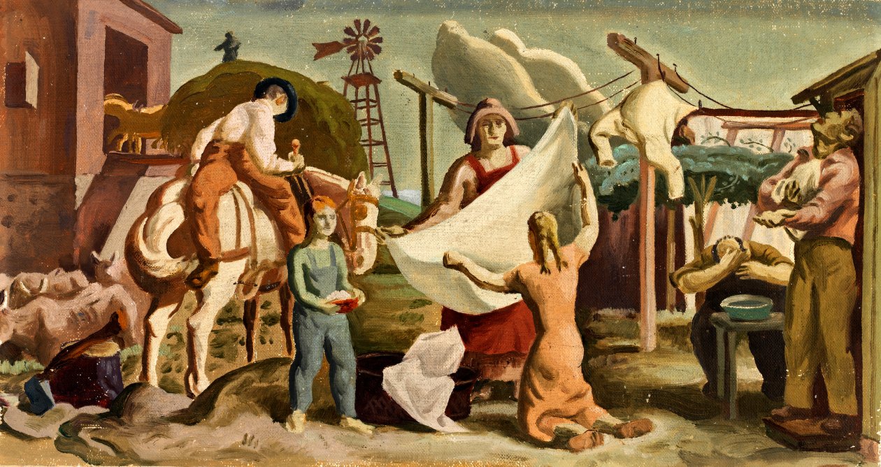 Farm Life väggmålning studie, ca. 1933-1943. av Unbekannt