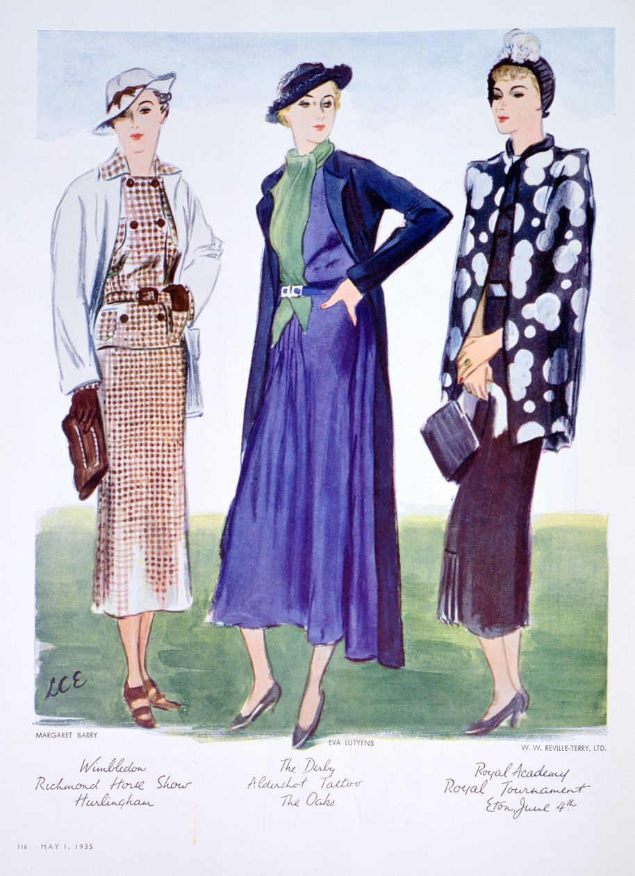 Modeillustration, 1935 av Unbekannt