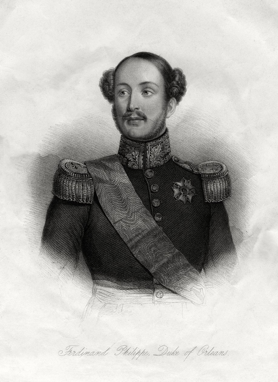 Ferdinand-Philippe 1810-1842, kunglig prins av Frankrike, 1800-talet av Unbekannt