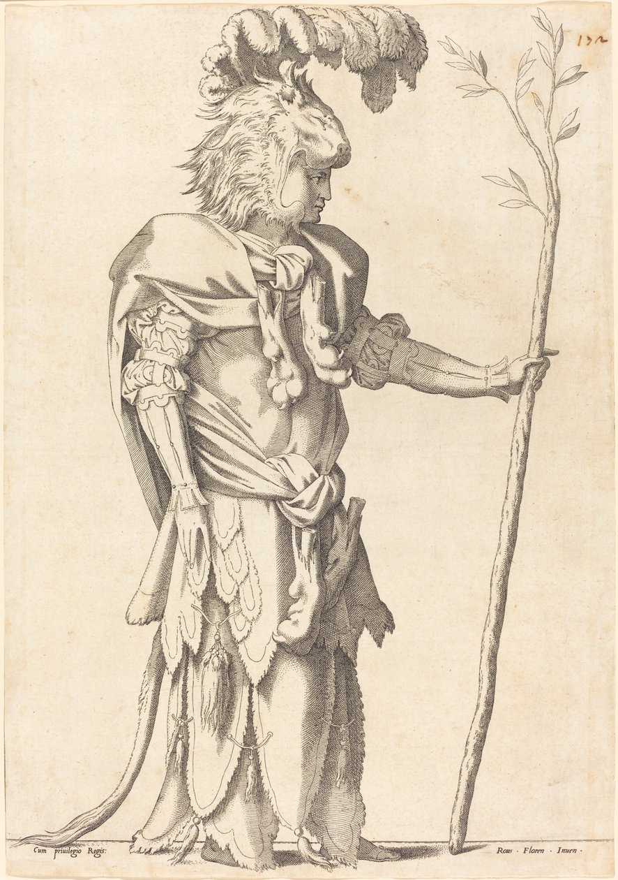 Figur klädd som Hercules, ca. 1539. av Unbekannt