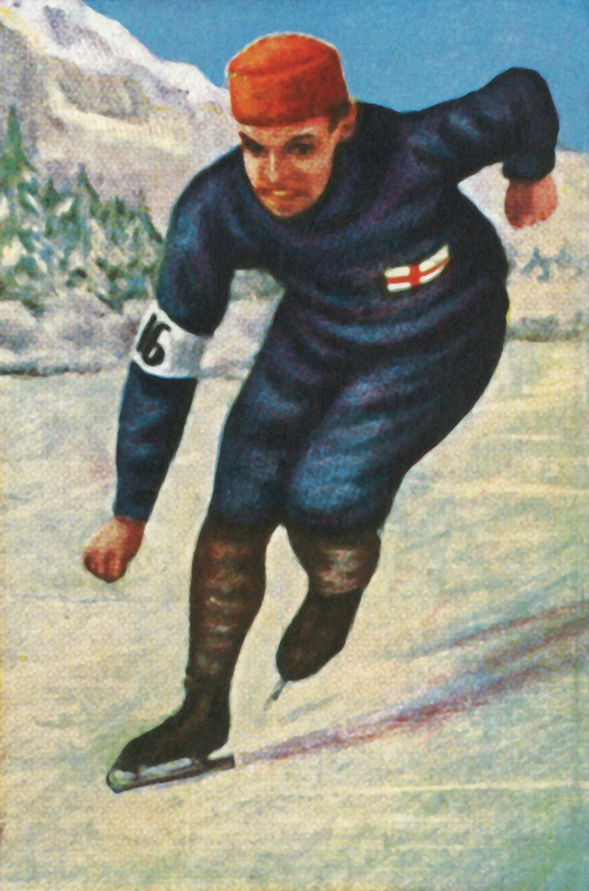 Finske skridskoåkaren Clas Thunberg, 1928. av Unbekannt