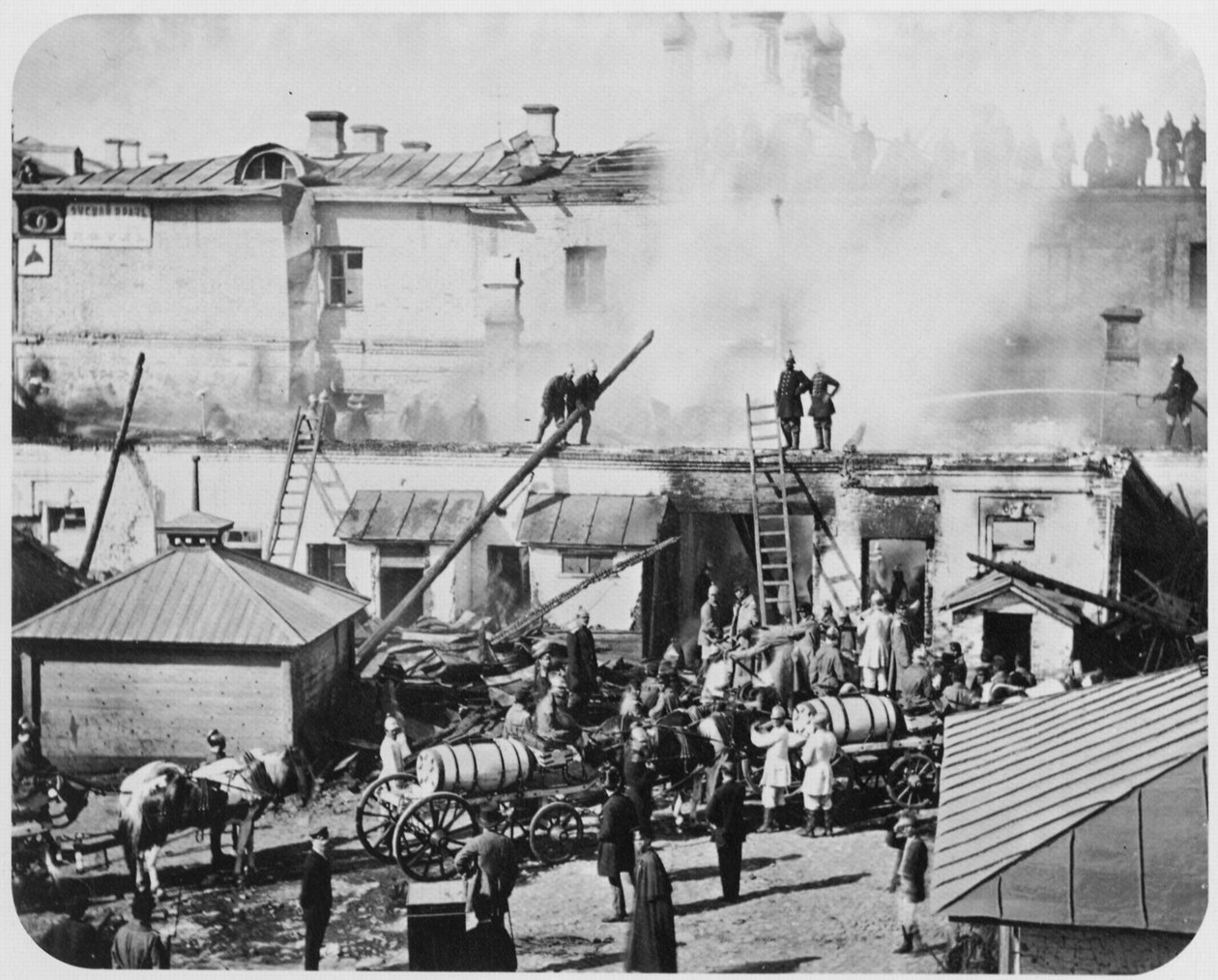 Brand i Moskva, Ryssland, 1872 av Unbekannt
