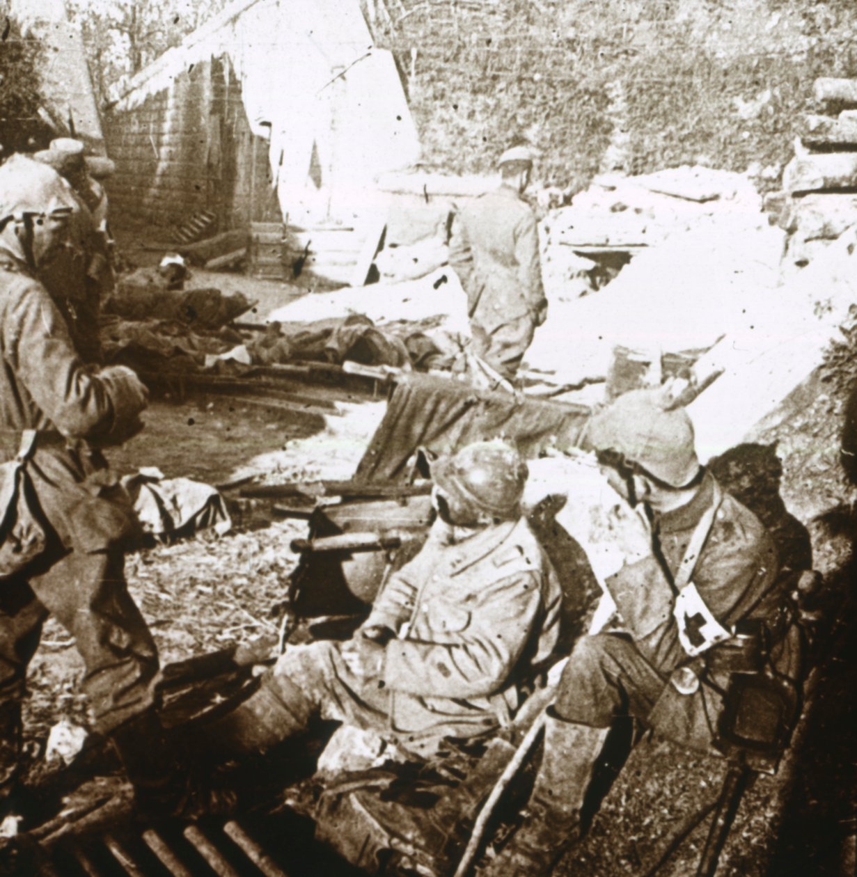Första hjälpen-post, Verdun, norra Frankrike, c1914-c1918 av Unbekannt
