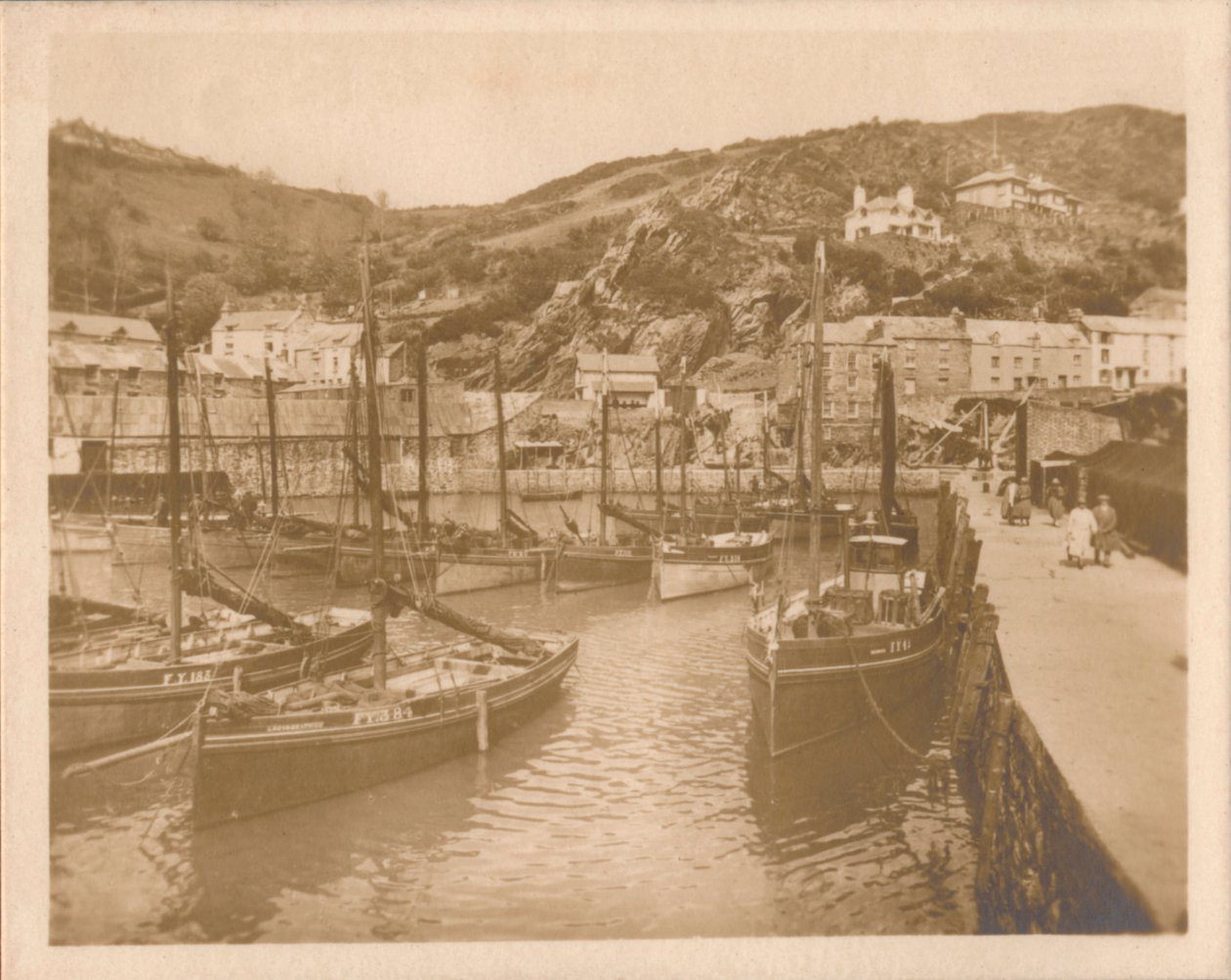 Fiskebåtar - Polperro, 1927. av Unbekannt