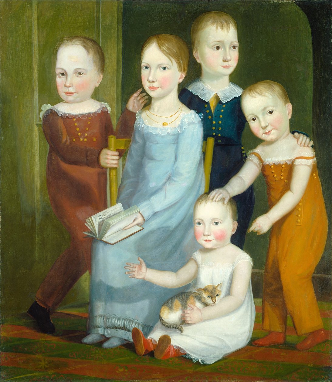 Fem barn i familjen Budd, ca. 1818. av Unbekannt