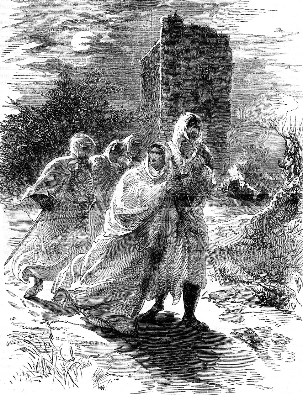 Flight of Matilda från Oxford, 1142 av Unbekannt