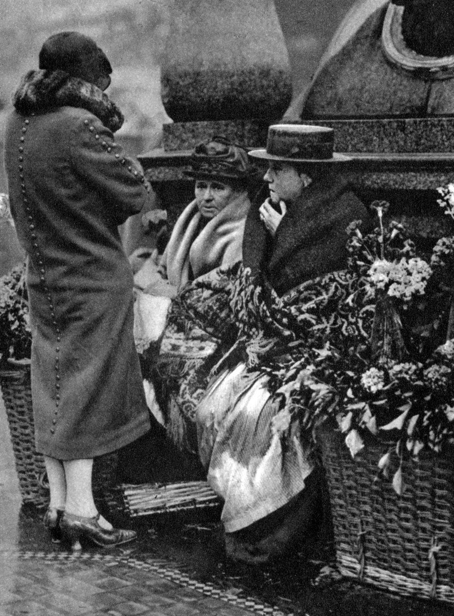 Blomsterförsäljare, Piccadilly Circus, London, 1926-1927 av Unbekannt