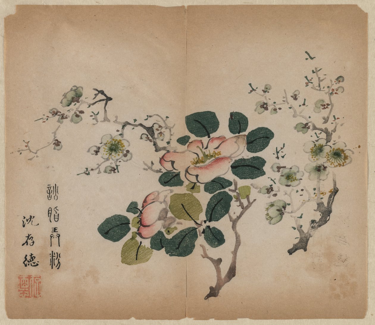 Blommande Prunus, 1368-1644. av Unbekannt