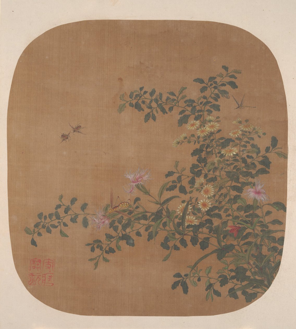 Blommor och bin, 1700-talet. av Unbekannt