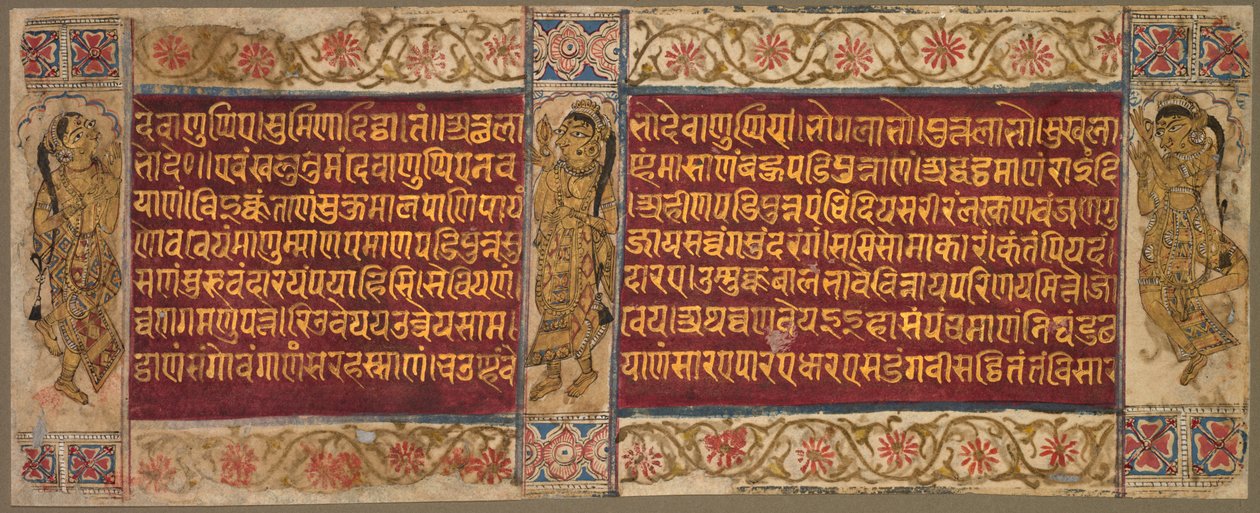 Folio med dansande kvinnor, tidigt 1500-tal. av Unbekannt