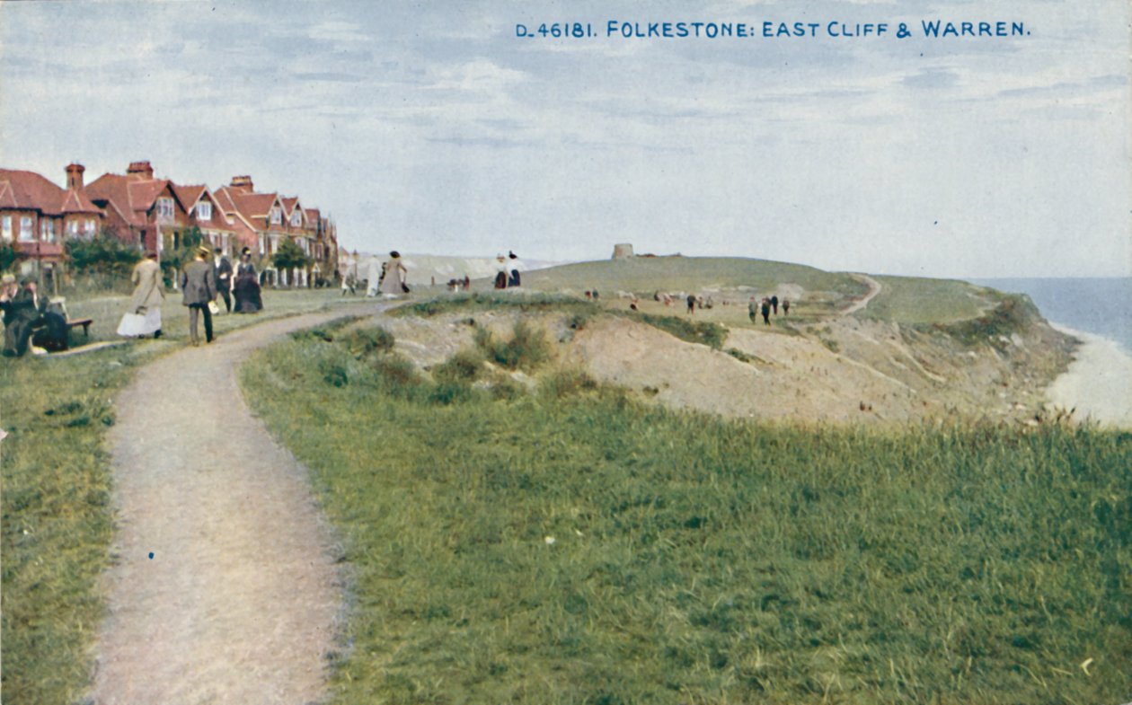 Folkestone: East Cliff & Warren, sent 1800-tidigt 1900-tal av Unbekannt