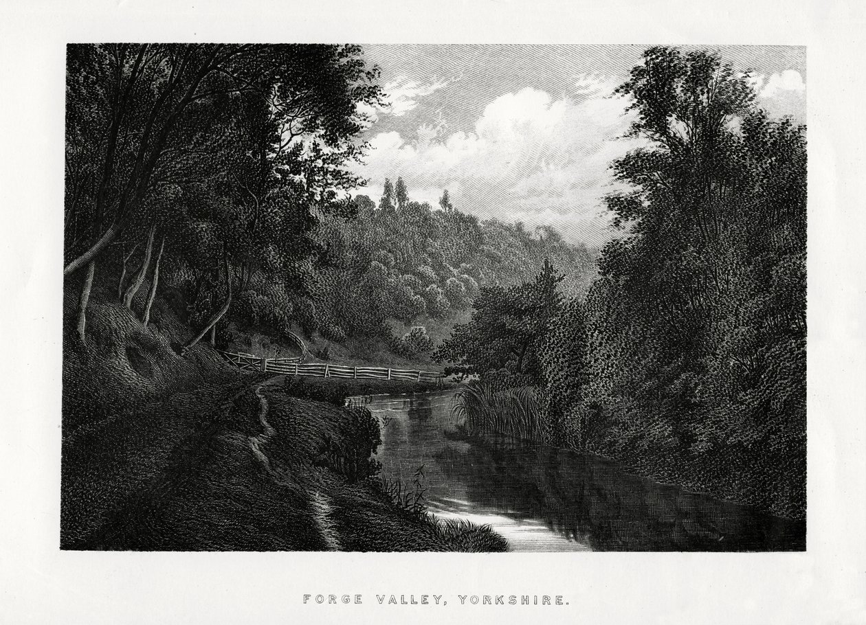 Forge Valley, Yorkshire, 1896 av Unbekannt