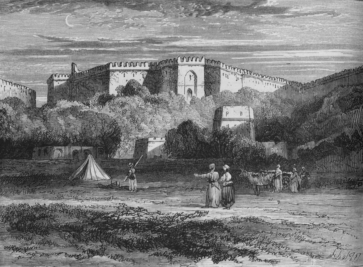 Fort Rhotas, nära Chillianwallah, c1880 av Unbekannt