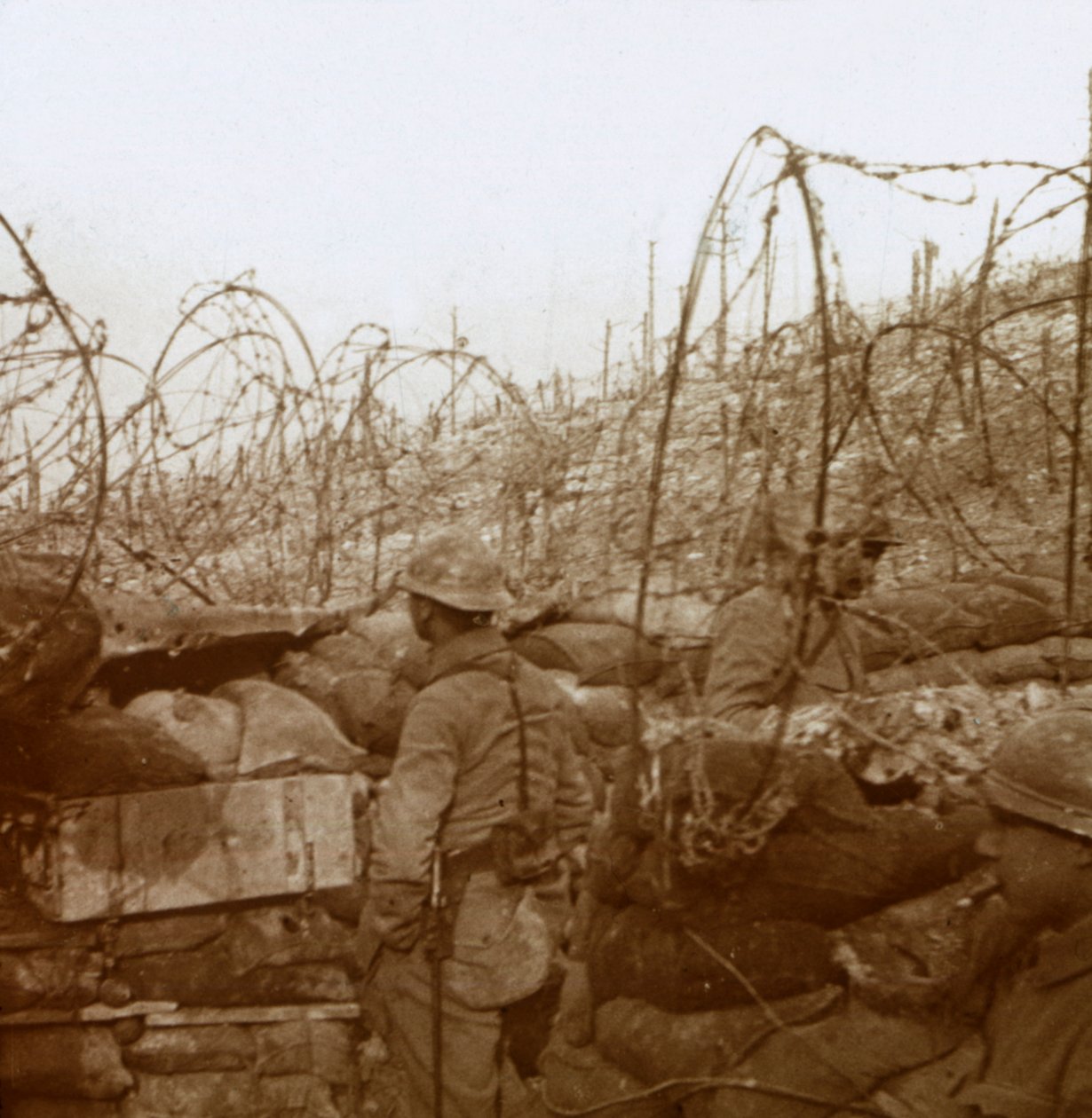 Fosse Froide skyttegrav, Champagne, norra Frankrike, c1914-c1918 av Unbekannt
