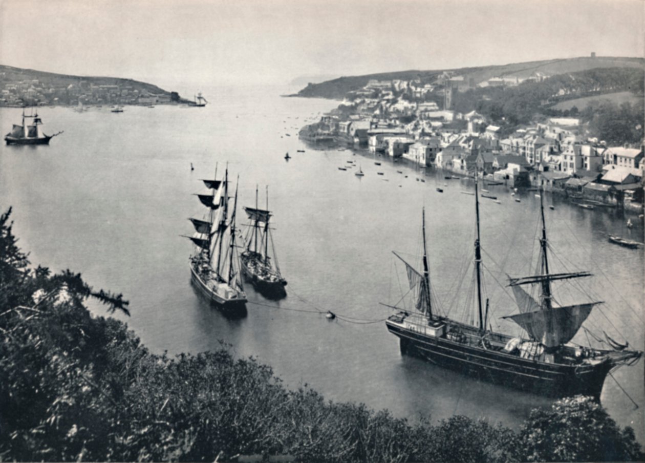 Fowey - Entrance to the Harbour, 1895 av Unbekannt