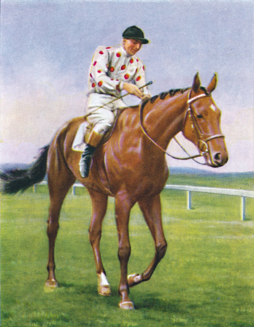 Foxbrough II, Jockey: P. Beasley, 1939 av Unbekannt