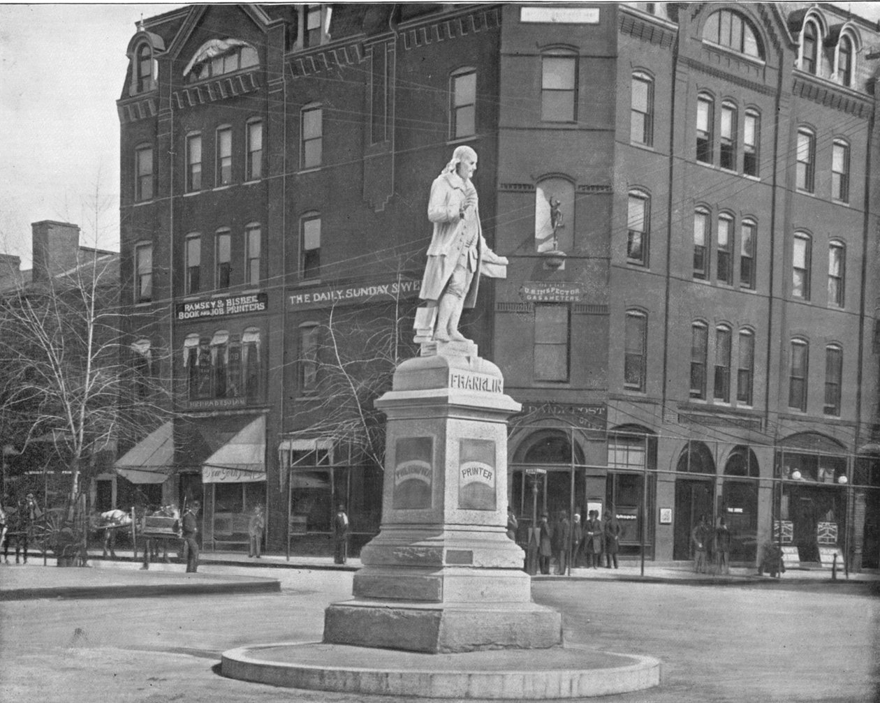 Franklin-statyn, Washington DC, USA, c1900. av Unbekannt