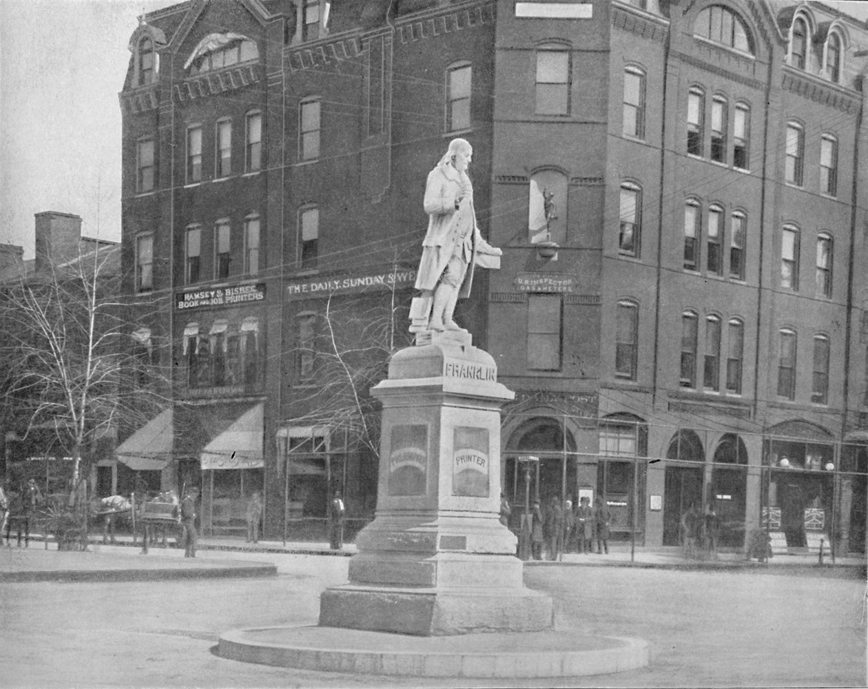 Franklin-statyn, Washington, D.C., c1897. av Unbekannt