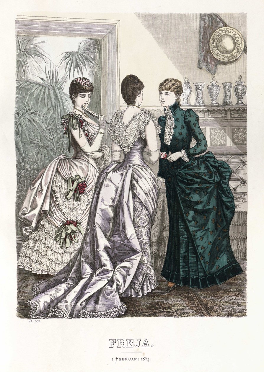 Freja- illustrerad skandinavisk modetidning 1884, illustration nr 3 av Unbekannt
