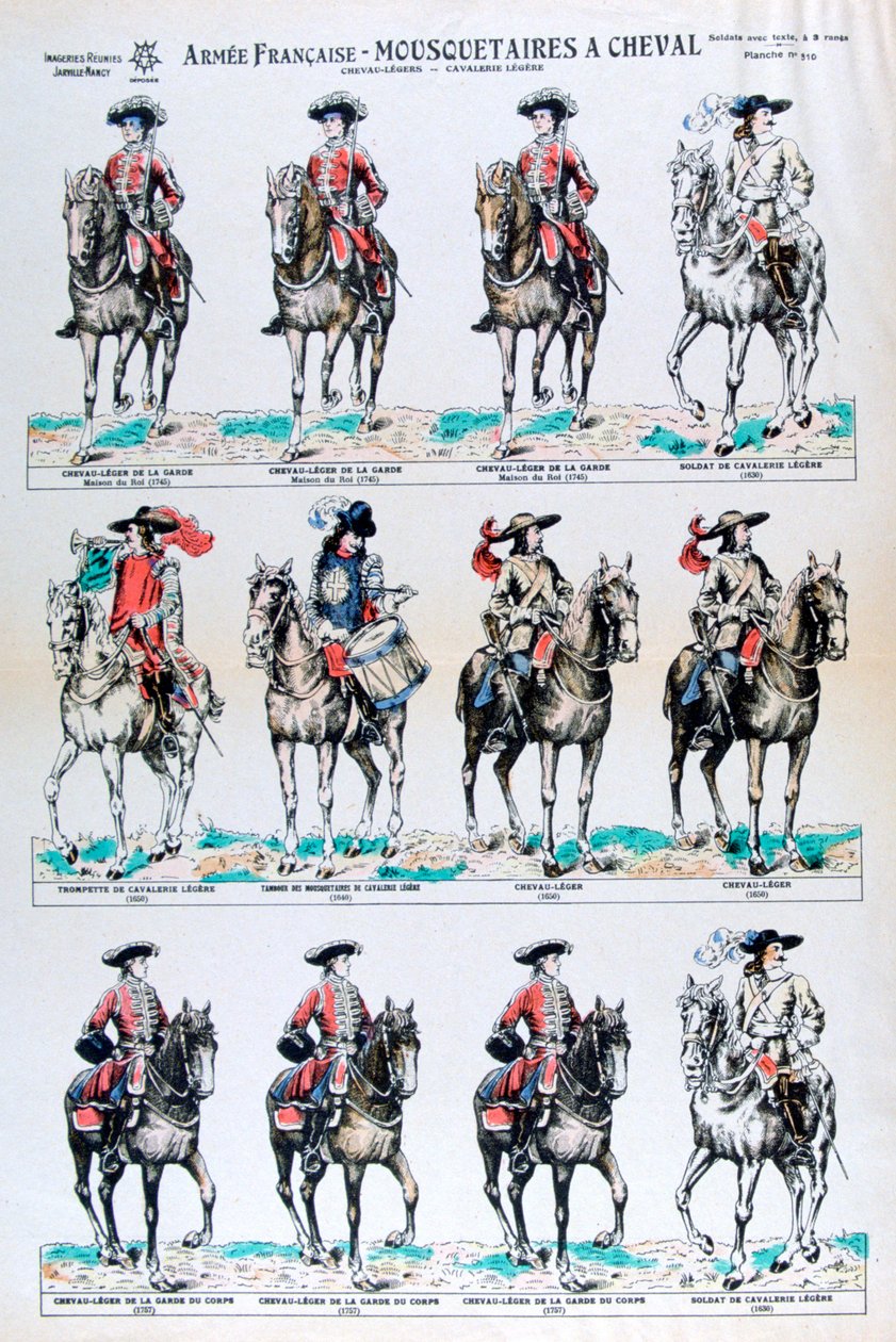 Fransk armé, beridna musketörer, 1700-talet 1800-talet av Unbekannt