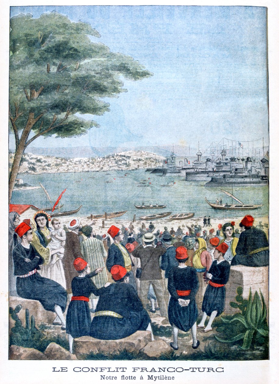 Franska flottan på Mytilene Lesbos, 1901 av Unbekannt