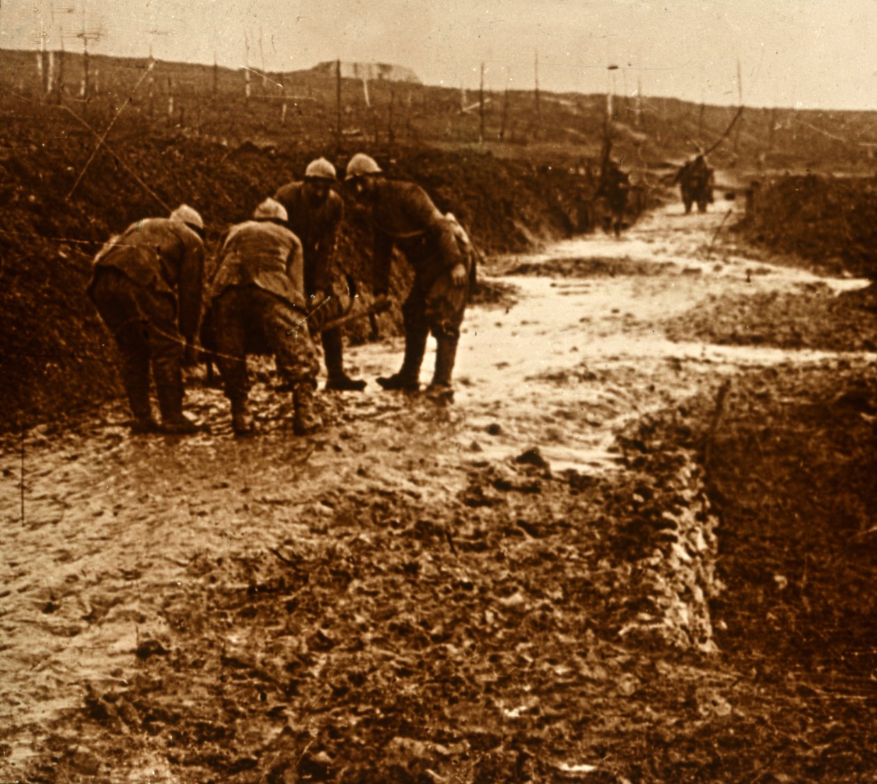 Franska soldater, Froideterre, Frankrike, c1914-c1918 av Unbekannt