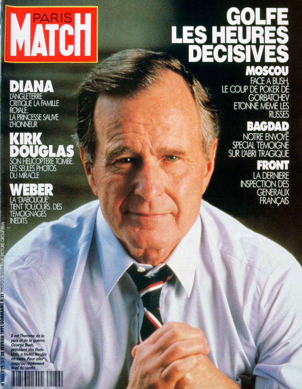 Främre omslaget till Paris Match, februari 1991 av Unbekannt