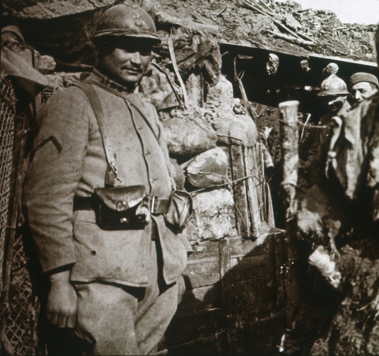 Frontlinjen vid Berry-au-Bac, norra Frankrike, c1914-c1918 av Unbekannt
