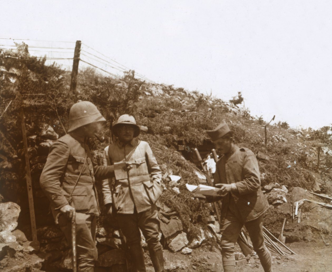 Frontlinjen mot Monastir, Serbien, c1916 av Unbekannt