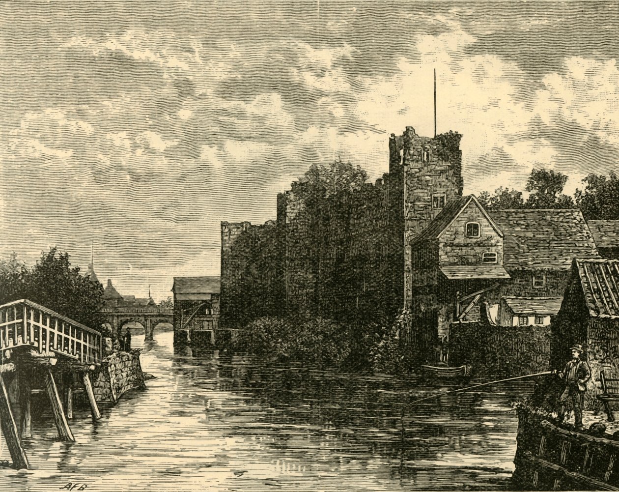 Framsidan av Newark Castle, 1898. av Unbekannt