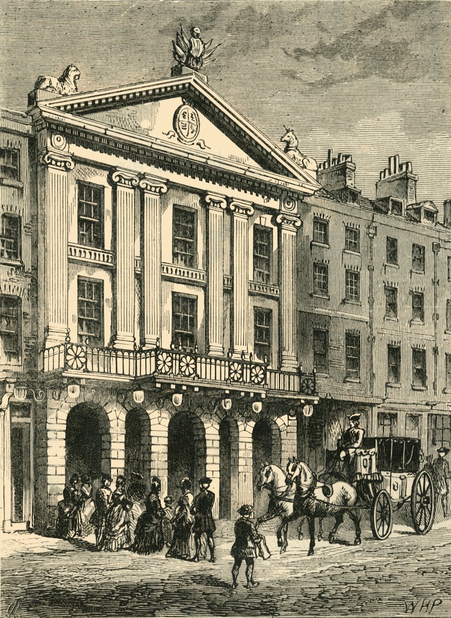 Framsidan av Old Drury Lane Theatre, 1881. av Unbekannt