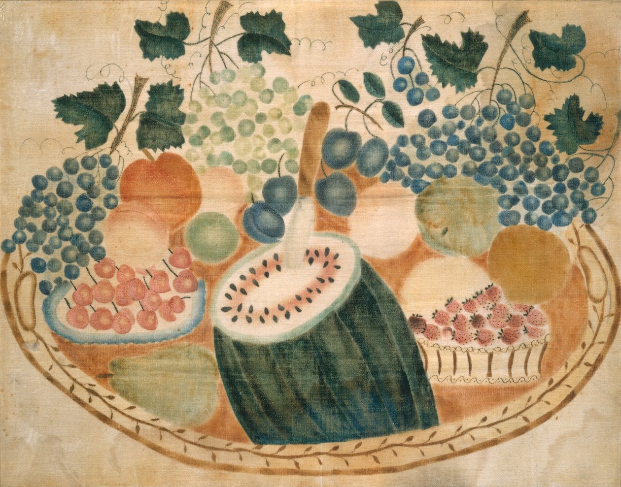 Frukt på en bricka, ca. 1840. av Unbekannt