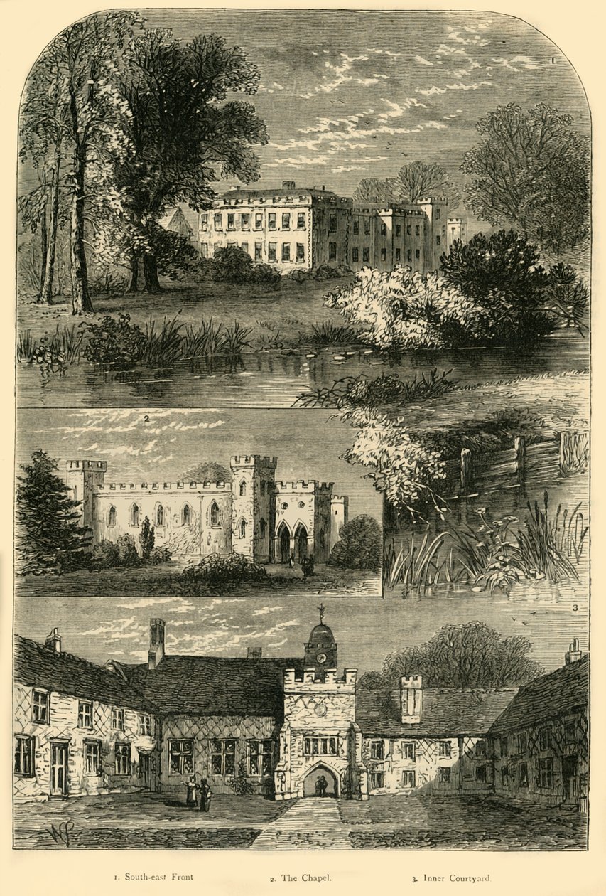 Fulham Palace 1798, c1878. av Unbekannt